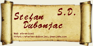 Stefan Dubonjac vizit kartica